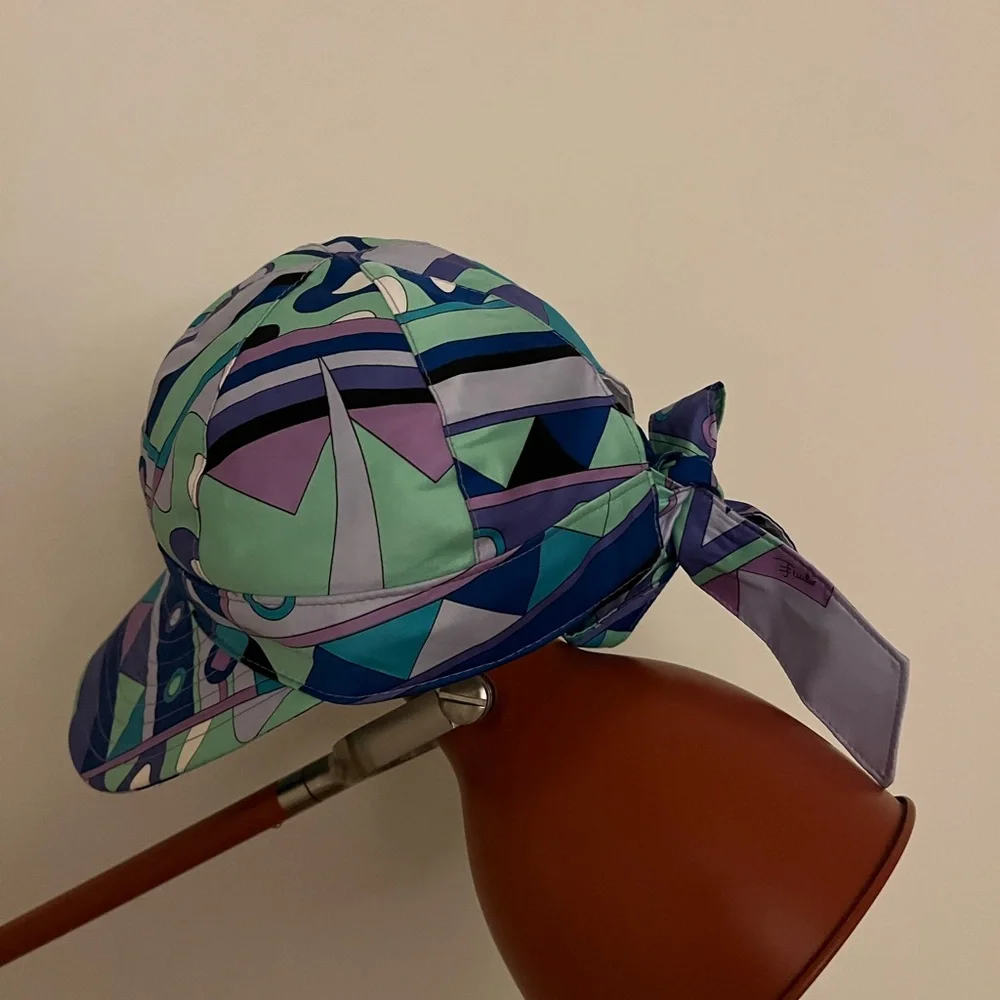 Emilio Pucci Hat (vintage rare) w/ ribbon ties in back - Picture 5 of 11